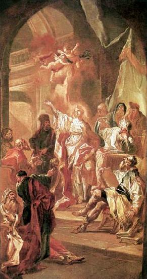 Kracker, Johann Lucas The Dispute between St Catherine of Alexandria and the Philosophers oil painting image
